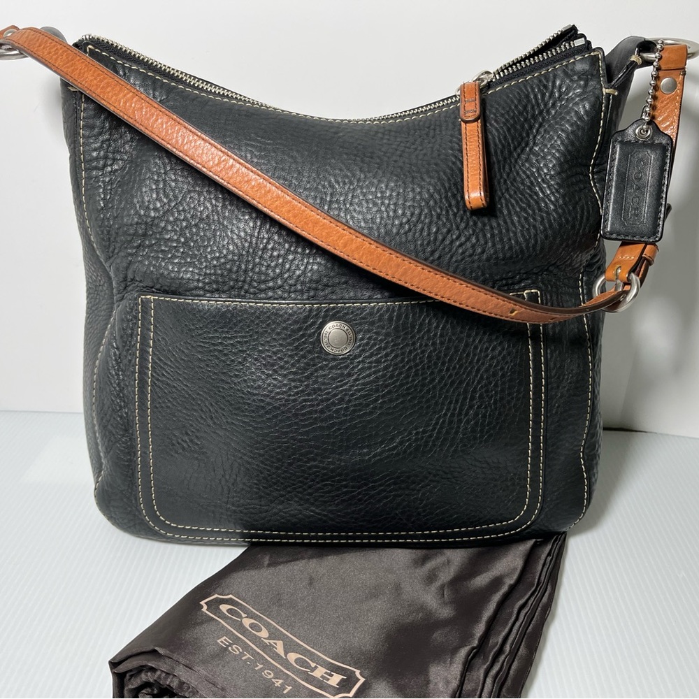 COACH Limited Edition Vintage Genuine Pebble Leather Medium Chelsea Shoulder Bag